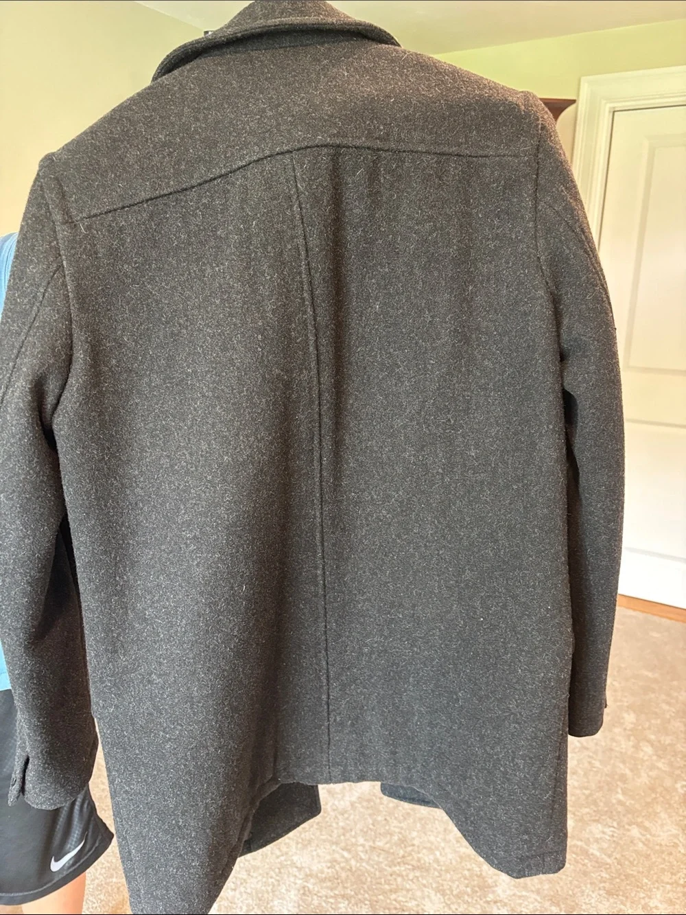 J. Crew Men’s Dark Charcoal Wool Peacoat